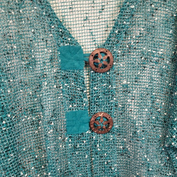 Elegant Teal Women's Sweater - Picture 9 of 16